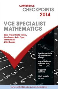 Produktbild: Duncan, N: Cambridge Checkpoints VCE Specialist Mathematics