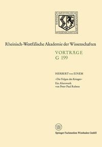Produktbild: &laquo;Die Folgen des Krieges&raquo;