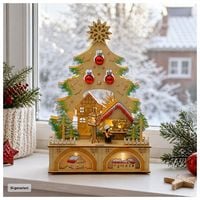 Produktbild: HTI-Living LED Schwibbogen Weihnachtsbaum mit Kugeln und Weihnachtsb&auml;ckerei