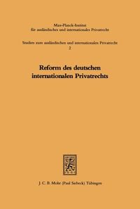 Produktbild: Reform des deutschen internationalen Privatrechts