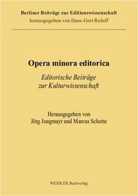 Produktbild: Opera minora editorica