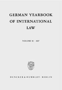 Produktbild: German Yearbook of International Law - Jahrbuch f&uuml;r Internationales Recht.