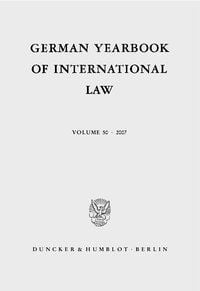 Produktbild: German Yearbook of International Law - Jahrbuch f&uuml;r Internationales Recht.