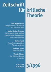 Produktbild: Zeitschrift f&uuml;r kritische Theorie / Zeitschrift f&uuml;r kritische Theorie, Heft 3 (1996)