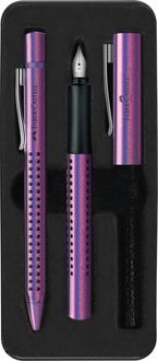 Faber-Castell Füller/Kugelschreiber Grip Edition Glam violet 2er Set