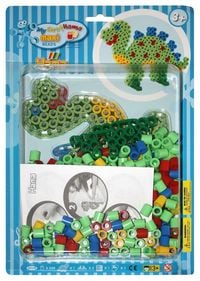Produktbild: Hama&reg; B&uuml;gelperlen Maxi - Blisterset Dino - 1 Stiftplatte Dinosaurier, 250 Perl