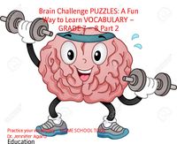 Produktbild: Brain Challenge PUZZLES: A Fun Way to Learn VOCABULARY - GRADE 7 - 8 Part 2