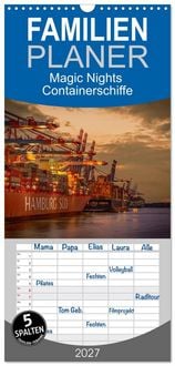 Produktbild: Familienplaner 2027 - Magic Nights Containerschiffe mit 5 Spalten (Wandkalender, 21 x 45 cm) CALVENDO