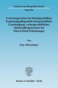 Produktbild: Allmendinger, J: Vertretungsverbot bei Insichgesch&auml;ften
