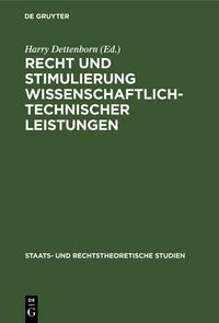 Produktbild: Recht und Stimulierung wissenschaftlich-technischer Leistungen