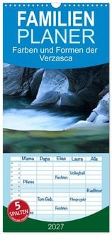 Produktbild: Familienplaner 2027 - Farben und Formen der Verzasca mit 5 Spalten (Wandkalender, 21 x 45 cm) CALVENDO