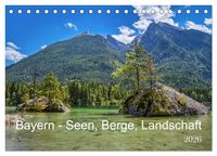 Produktbild: Bayern - Seen, Berge, Landschaft (Tischkalender 2026 DIN A5 quer), CALVENDO Monatskalender