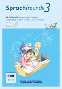 Produktbild: Sprachfreunde 3. Schuljahr - Ausgabe Süd - Arbeitsheft mit interaktiven Übungen auf scook.de
