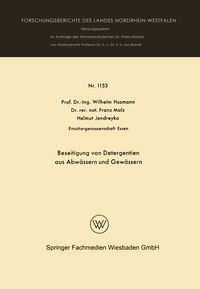 Produktbild: Beseitigung von Detergentien aus Abw&auml;ssern und Gew&auml;ssern