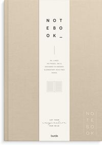 Produktbild: Burde Notizbuch Textil beige liniert A4
