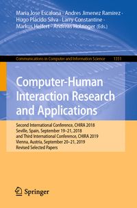 Produktbild: Computer-Human Interaction Research and Applications