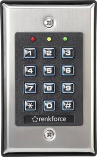Produktbild: Renkforce 1582597 Codeschloss Aufputz mit beleuchteter Tastatur