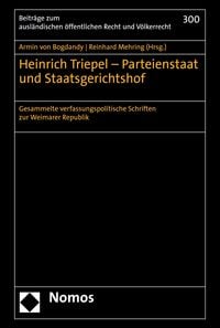 Produktbild: Heinrich Triepel - Parteienstaat und Staatsgerichtshof