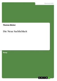 Produktbild: Die Neue Sachlichkeit