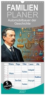Produktbild: Familienplaner 2027 - Automobilbauer der Geschichte mit 5 Spalten (Wandkalender, 21 x 45 cm) CALVENDO