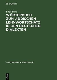 Produktbild: W&ouml;rterbuch zum jiddischen Lehnwortschatz in den deutschen Dialekten