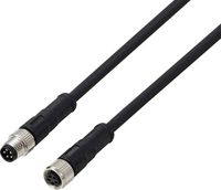 Produktbild: TRU COMPONENTS TC-13752008 Anschlussleitung M8 x 1 Stecker, gerade, Buchse, gerade 2 m Polzahl Sensoren: 5 1 St.
