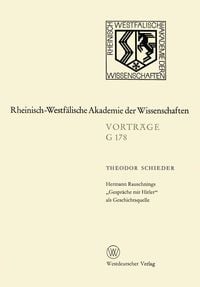 Produktbild: Hermann Rauschnings &bdquo;Gespr&auml;che mit Hitler&ldquo; als Geschichtsquelle