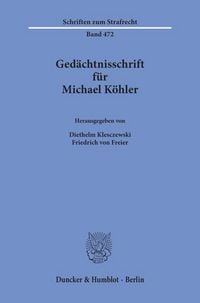 Produktbild: Ged&auml;chtnisschrift f&uuml;r Michael K&ouml;hler