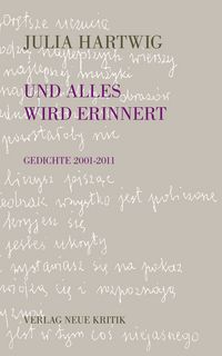 Produktbild: Und alles wird erinnert
