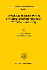 Produktbild: Vorschl&auml;ge zu einem System der Erfolgskontrolle regionaler Wirtschaftsf&ouml;rderung.