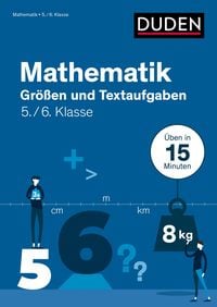 Produktbild: Mathe in 15 Min - Gr&ouml;&szlig;en und Textaufgaben 5./6. Klasse