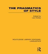 Produktbild: The Pragmatics of Style (RLE Linguistics B: Grammar)