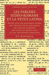 Produktbild: Les Parlers Jude O-Romans Et La Vetus Latina