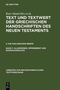 Produktbild: Allgemeines, R&ouml;merbrief und Erg&auml;nzungsliste