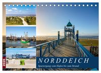 Produktbild: Norddeich Spaziergang vom Hafen bis zum Strand (Tischkalender 2026 DIN A5 quer), CALVENDO Monatskalender