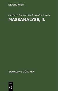 Produktbild: Ma&szlig;analyse, II.