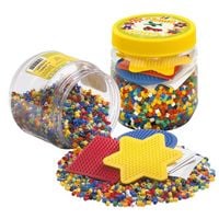 Produktbild: Hama&reg; B&uuml;gelperlen Midi - Dose gelb - 3 Stiftplatten, 4000 St&uuml;ck.