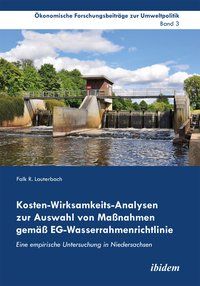 Produktbild: Kosten-Wirksamkeits-Analysen zur Auswahl von Maßnahmen gemäß EG-Wasserrahmenrichtlinie