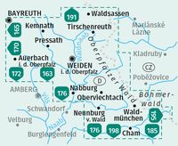 KOMPASS Wanderkarten-Set 186 Oberpfälzer Wald (2 Karten) 1:50.000