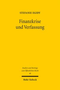 Produktbild: Finanzkrise und Verfassung
