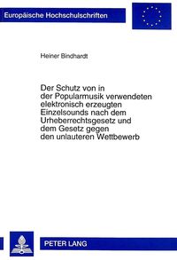 Produktbild: Bindhardt, H: Schutz von in der Popularmusik verwendeten ele