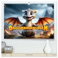 Produktbild: Drachenschwingen: Jahreszeiten im Drachenland (hochwertiger Premium Wandkalender 2026 DIN A2 quer), Kunstdruck in Hochglanz