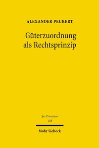Produktbild: G&uuml;terzuordnung als Rechtsprinzip