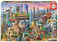 Puzzle Educa Wahrzeichen Asien 1500 Teile 