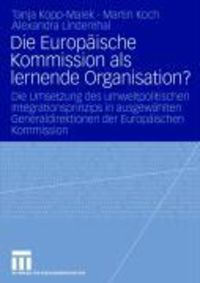 Produktbild: Die Europ&auml;ische Kommission als lernende Organisation?