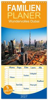 Produktbild: Familienplaner 2027 - Wundervolles Dubai mit 5 Spalten (Wandkalender, 21 x 45 cm) CALVENDO