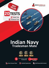 Produktbild: Indian Navy Tradesman Mate (TMM) Exam 2021 | 10 Full-length Mock Tests (Solved) | Latest Pattern Kit for Bhartiya Nausena Group C Recruitment Exam | V