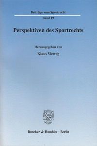 Produktbild: Perspektiven des Sportrechts.