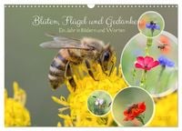 Produktbild: Bl&uuml;ten,Fl&uuml;gel und Gedanken &ndash; Ein Jahr in Bildern und Worten (Wandkalender 2027 DIN A3 quer), CALVENDO Monatskalender