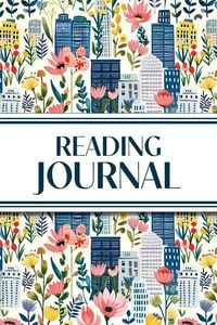 Produktbild: Reading Journal (Cozy Blue Cityscape with Pink Wildflowers)